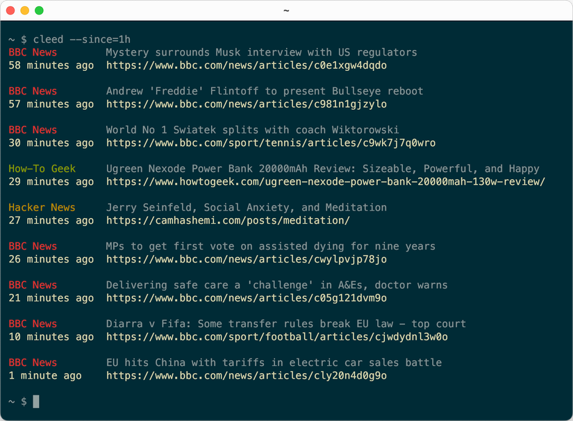 RSS Feed in the Linux/Mac Terminal: Read the Latest With This CLI Tool