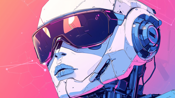 Illustration of a robot wearing sunglasses.