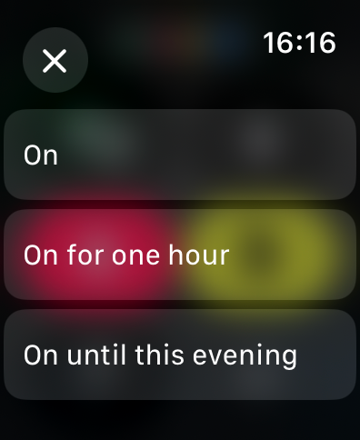 Désactivez l'Apple Watch pendant une période de temps spécifique.