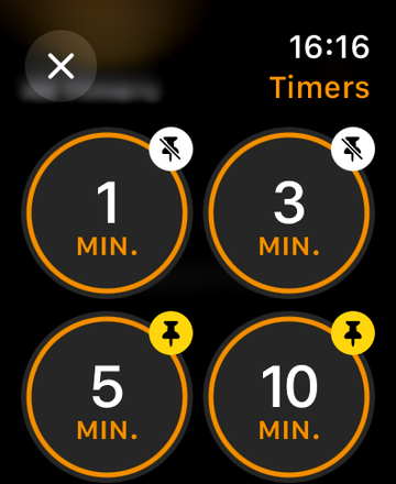 Pin frequently used timers for instant access