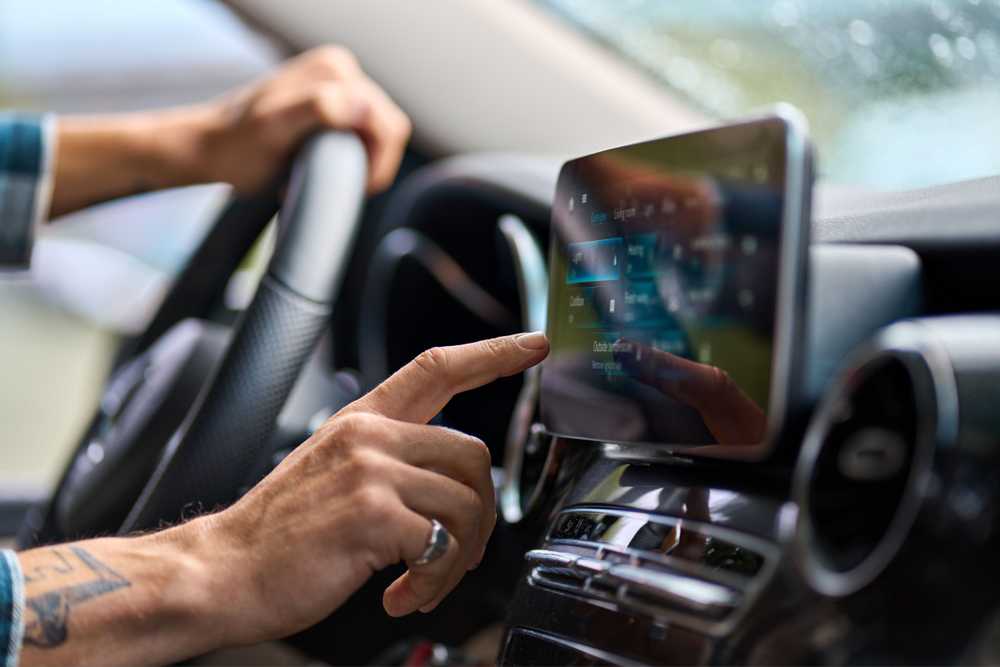 Smart buttons in vehicles work within home network range for garage and gate control.