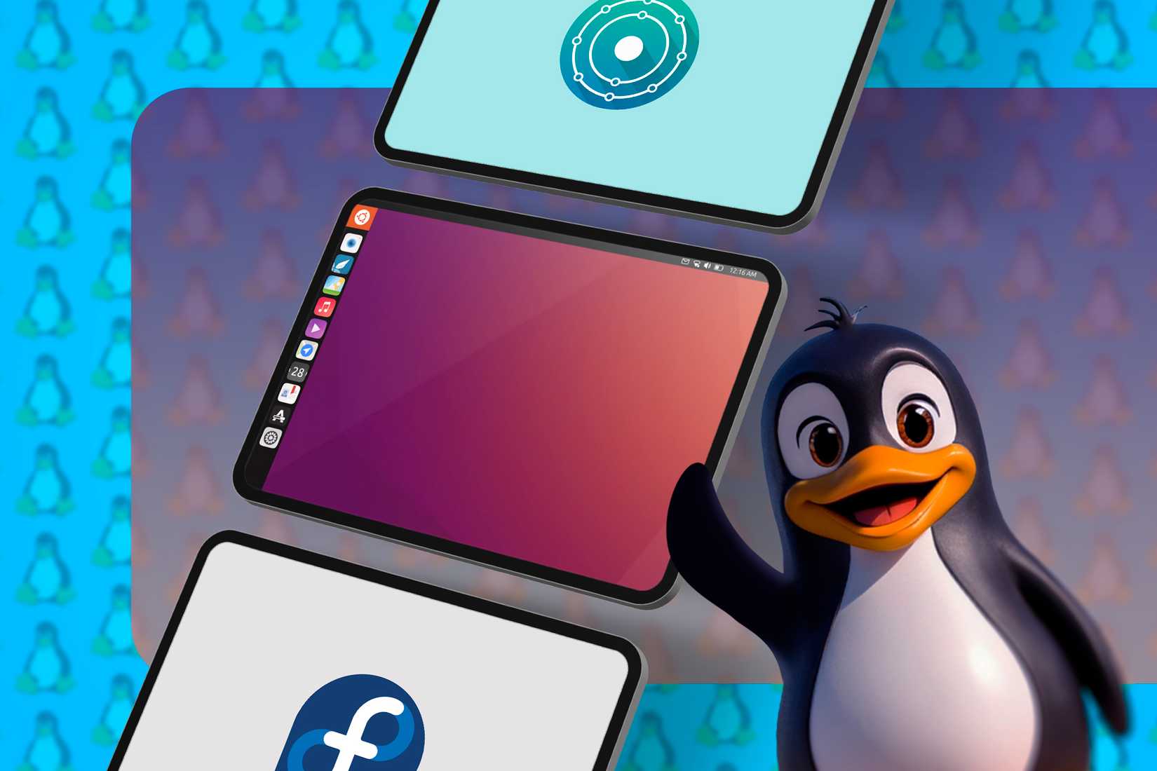 Alguns tablets com Linux e o mascote do Linux