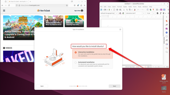 A screenshot of Ubuntu's Live Boot Environment.