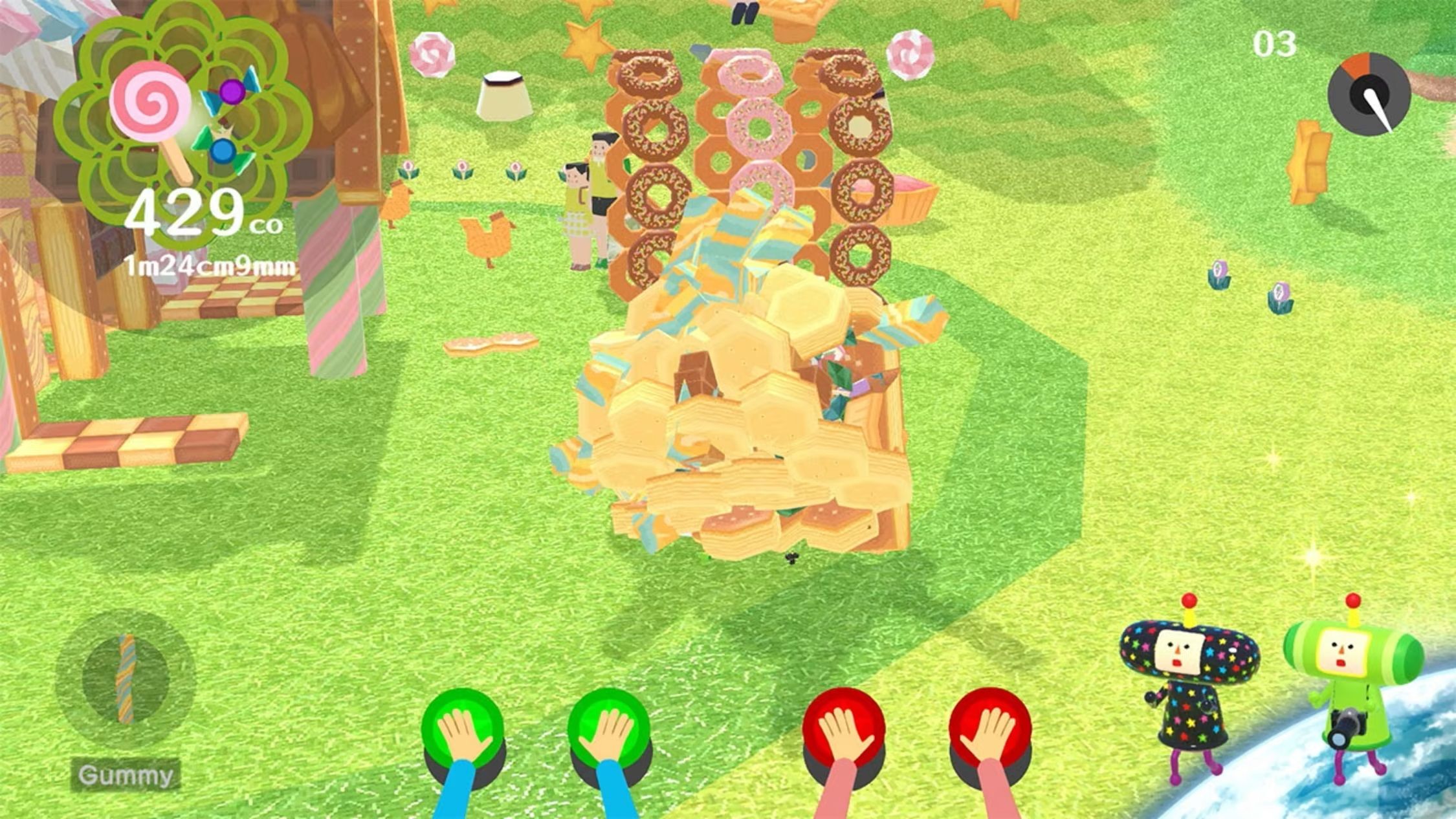 We Love Katamari REROLL's co-opm mode.