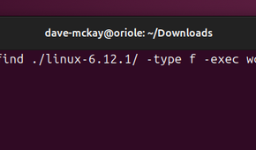 Counting the lines of code in the Linux kernel repository.