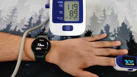 Resting Heart Rate on Galaxy Watch 4, Pulse Oximeter, and Blood Pressure Monitor