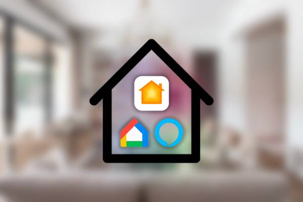 Ecosystem icons housed inside a house icon to showcase the different ones you can join to start your smart home