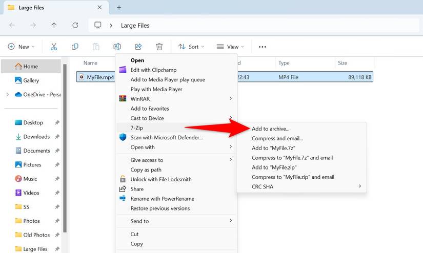 How to Split Large Files Into Multiple Smaller Files on Windows 11