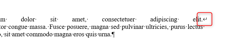 Разрыв строки в Word.