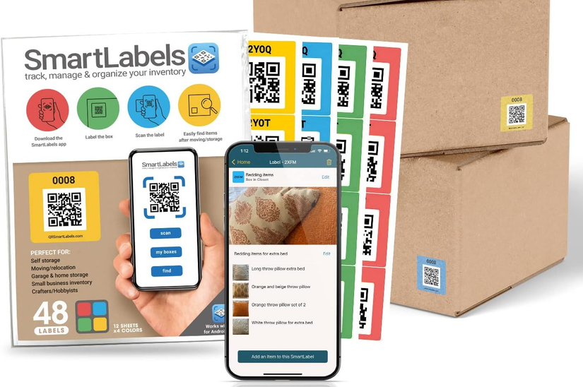 Организация вещей с помощью QR-кодов и приложений.