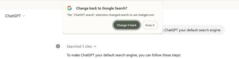 How to Set ChatGPT as Your Default Search Engine in Chrome, Edge, and ...