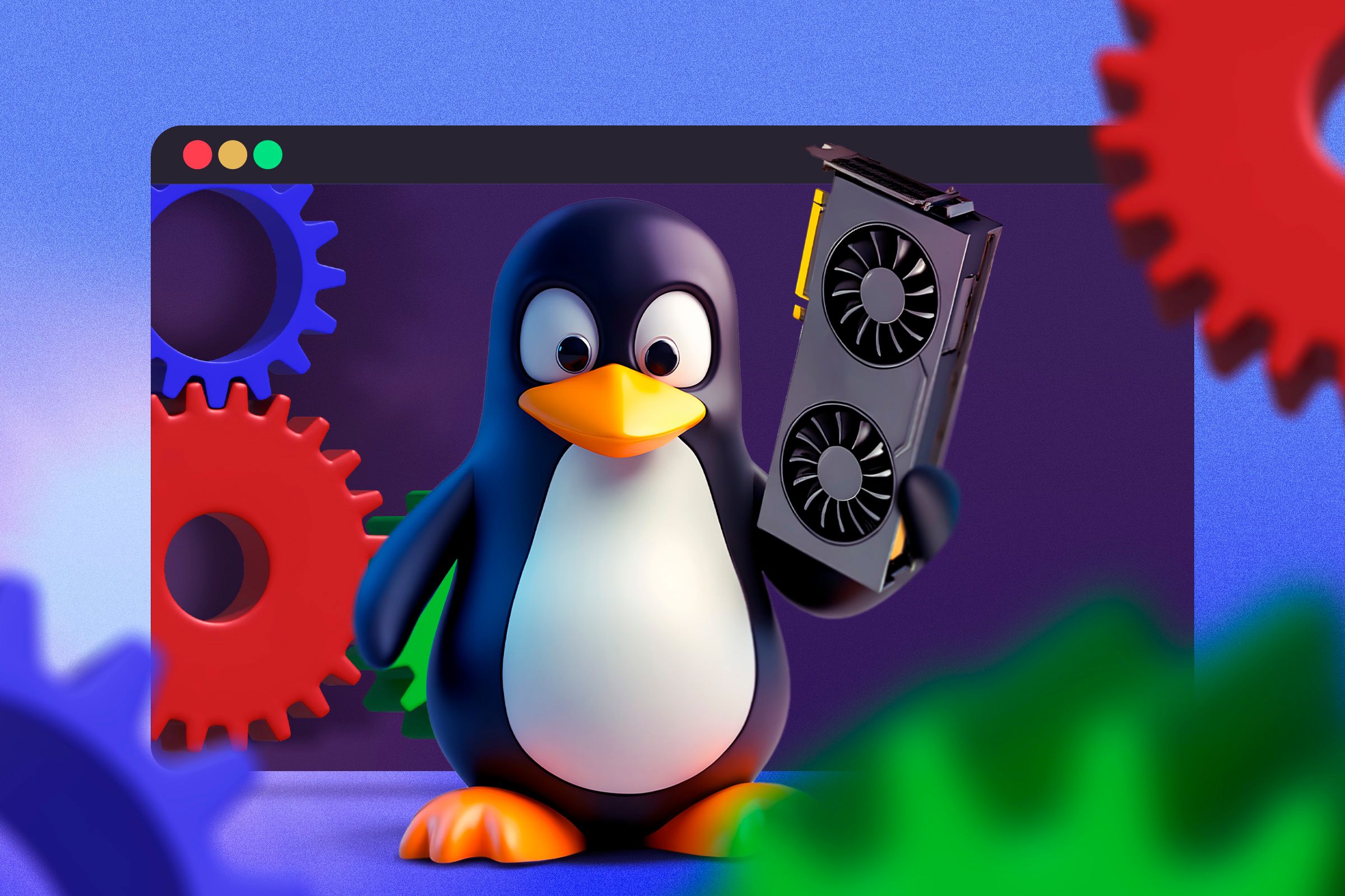 SuperTux game start screen.