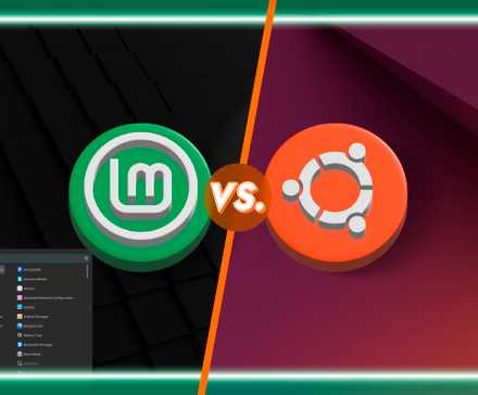 Linux Mint logo next to the Ubuntu logo.