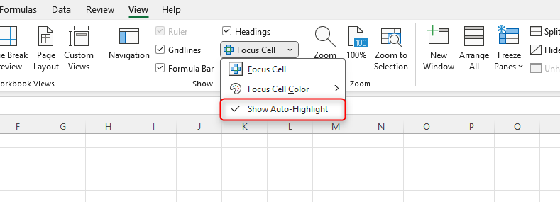 How to Use Focus Cell to Aid Data Entry and Analysis in Excel