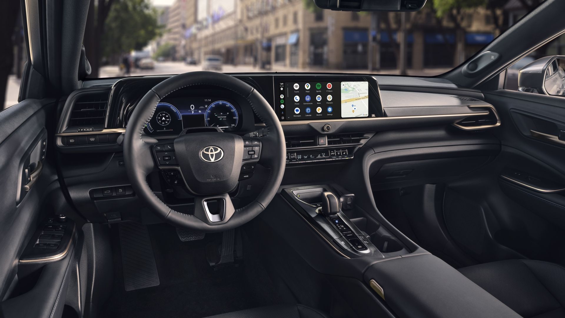 Interior shot of the dashboard in a 2025 Toyota Crown