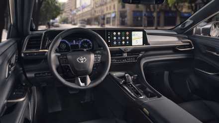 Interior shot of the dashboard in a 2025 Toyota Crown