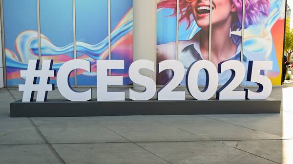 CES 2025 sign in Las Vegas.