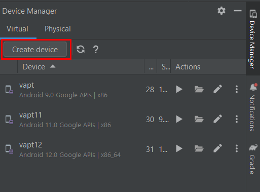 How to Create a Virtual Device in Android Studio Emulator