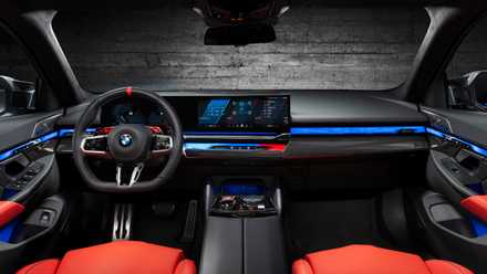 Interior shot of the 2025 BMW M5 Touring.