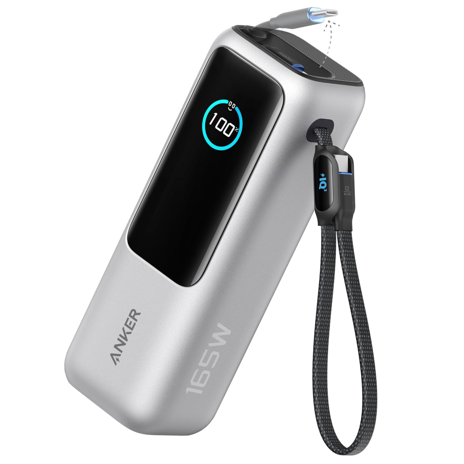 Anker Power Bank 25K (165W, Built-In and Retractable Cables
