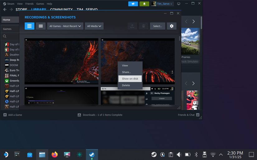 How to Capture, Find, and Share Screenshots on a Steam Deck