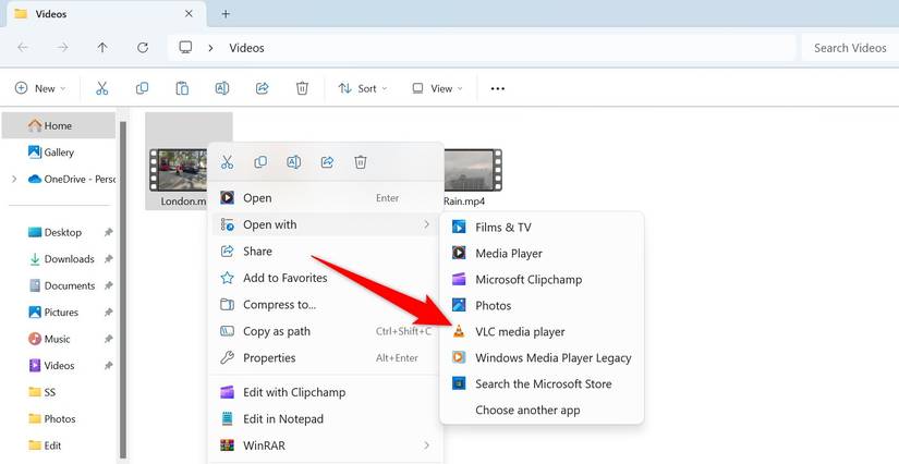 Open Video Above How to Extract Images From a Video on Windows 11