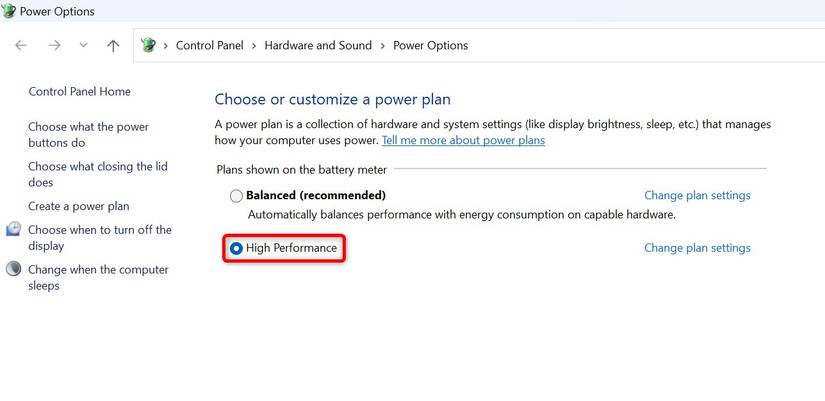 Use High Performance Power Plan How to Optimize Windows 11 for Older PCs