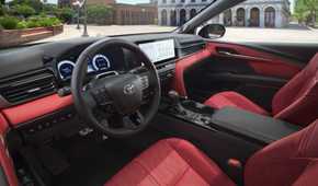Interior shot of the dashboard in a 2025 Toyota Camry XSE.