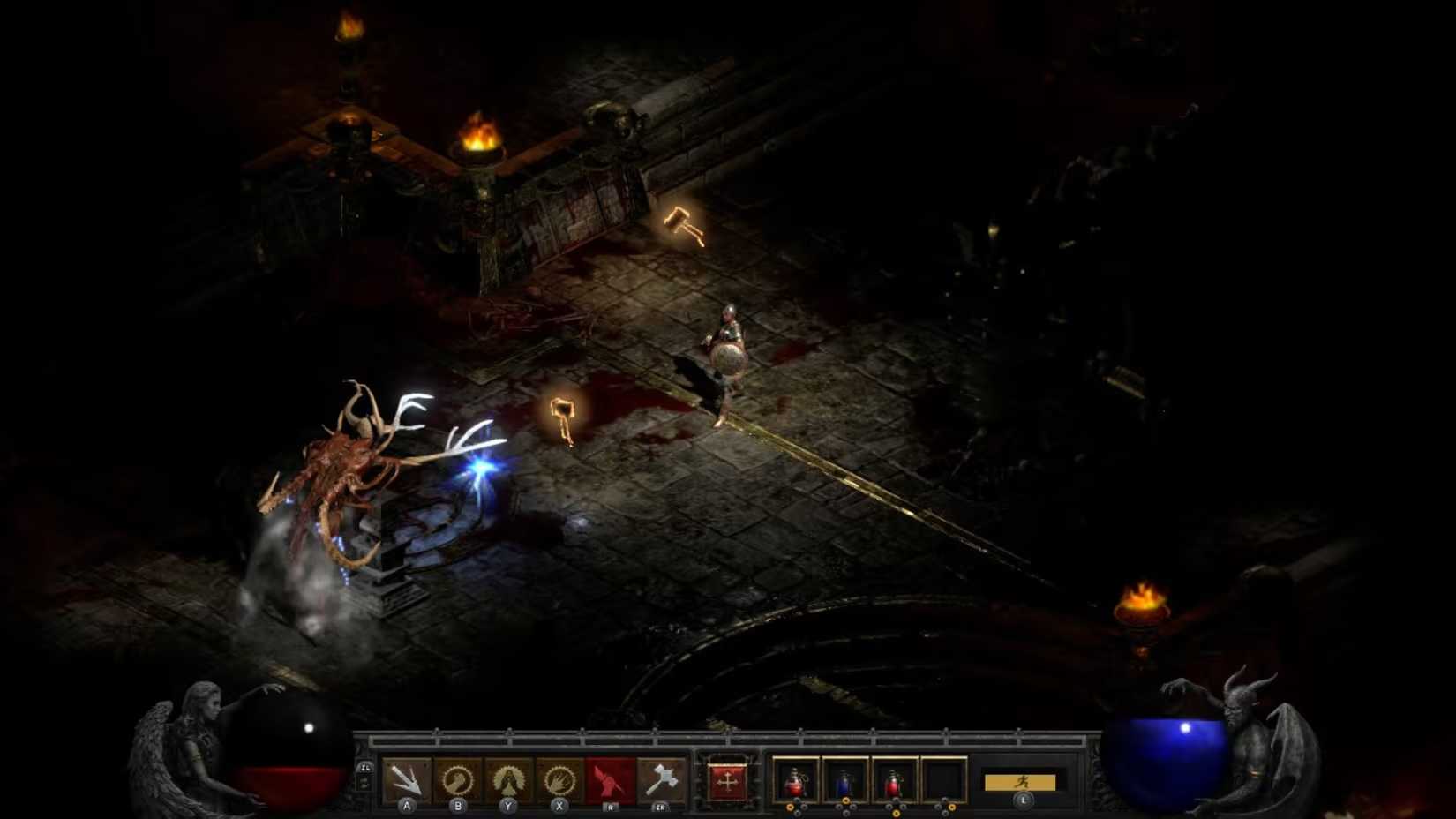 Uma captura de tela oficial do Diablo II ressuscita no Nintendo Switch.