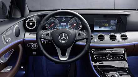 Interior shot of the dashboard in the 2017 Mercedes-Benz E-Class