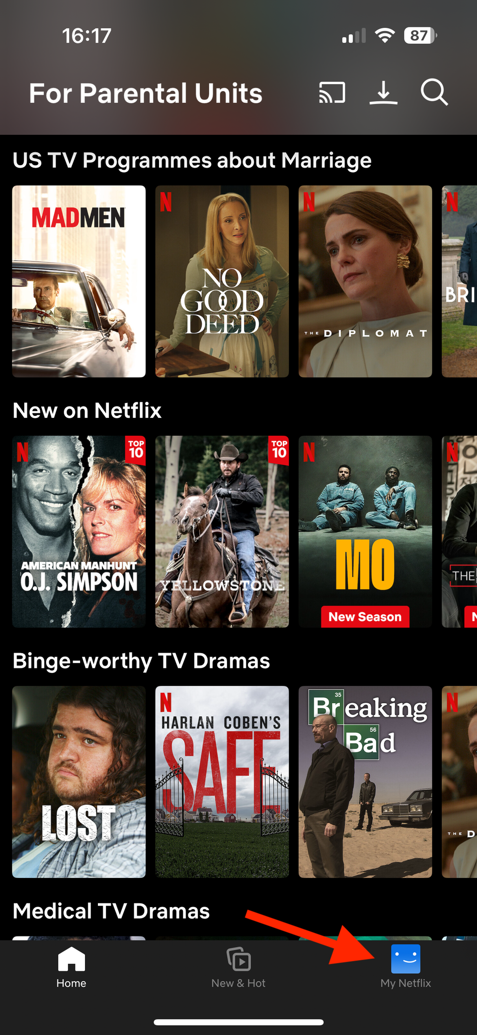 7 Android apps I open earlier than each and every flight My Netflix tab in Netflix app on iPhone.