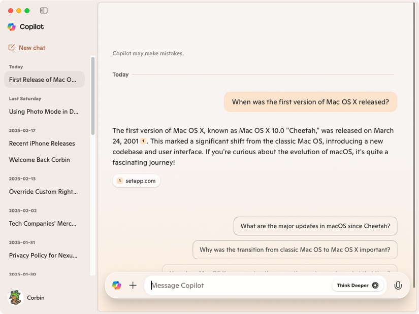Microsoft Copilot Now Has a Mac App
