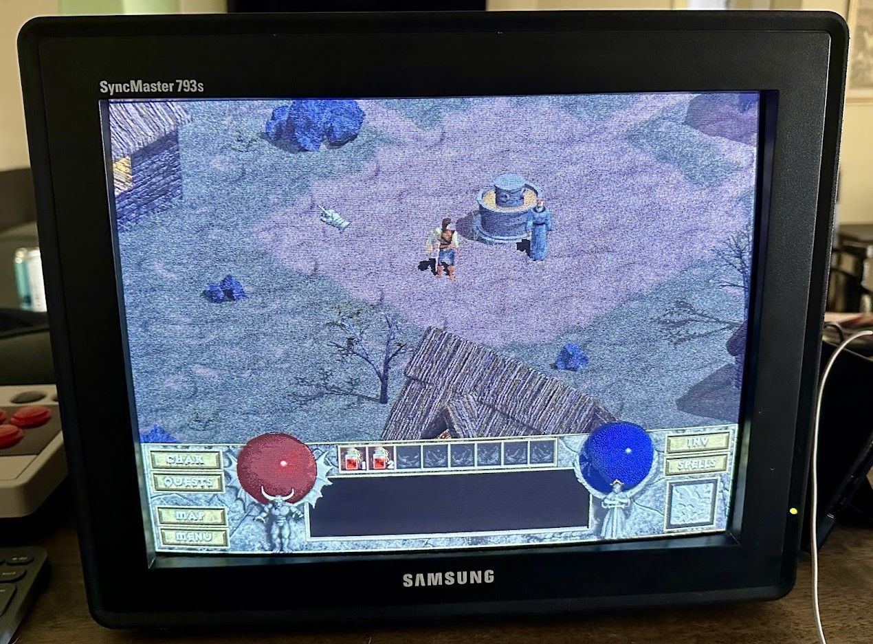 Diablo running on a CRT.