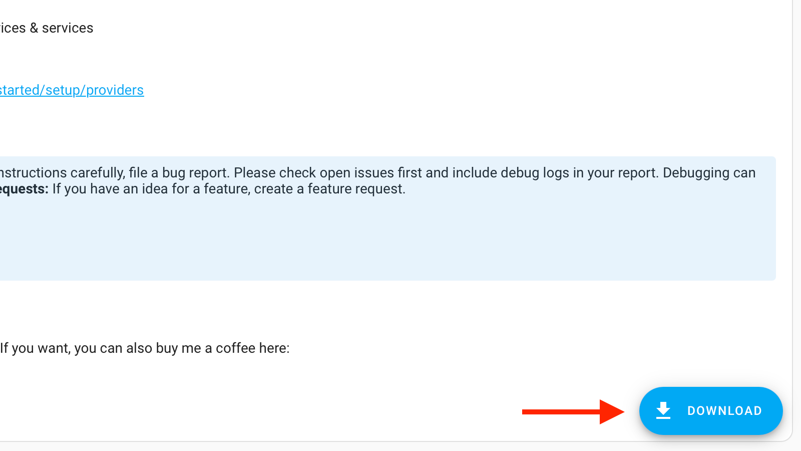Download button for LLM Vision add-on in HACS in Home Assistant.