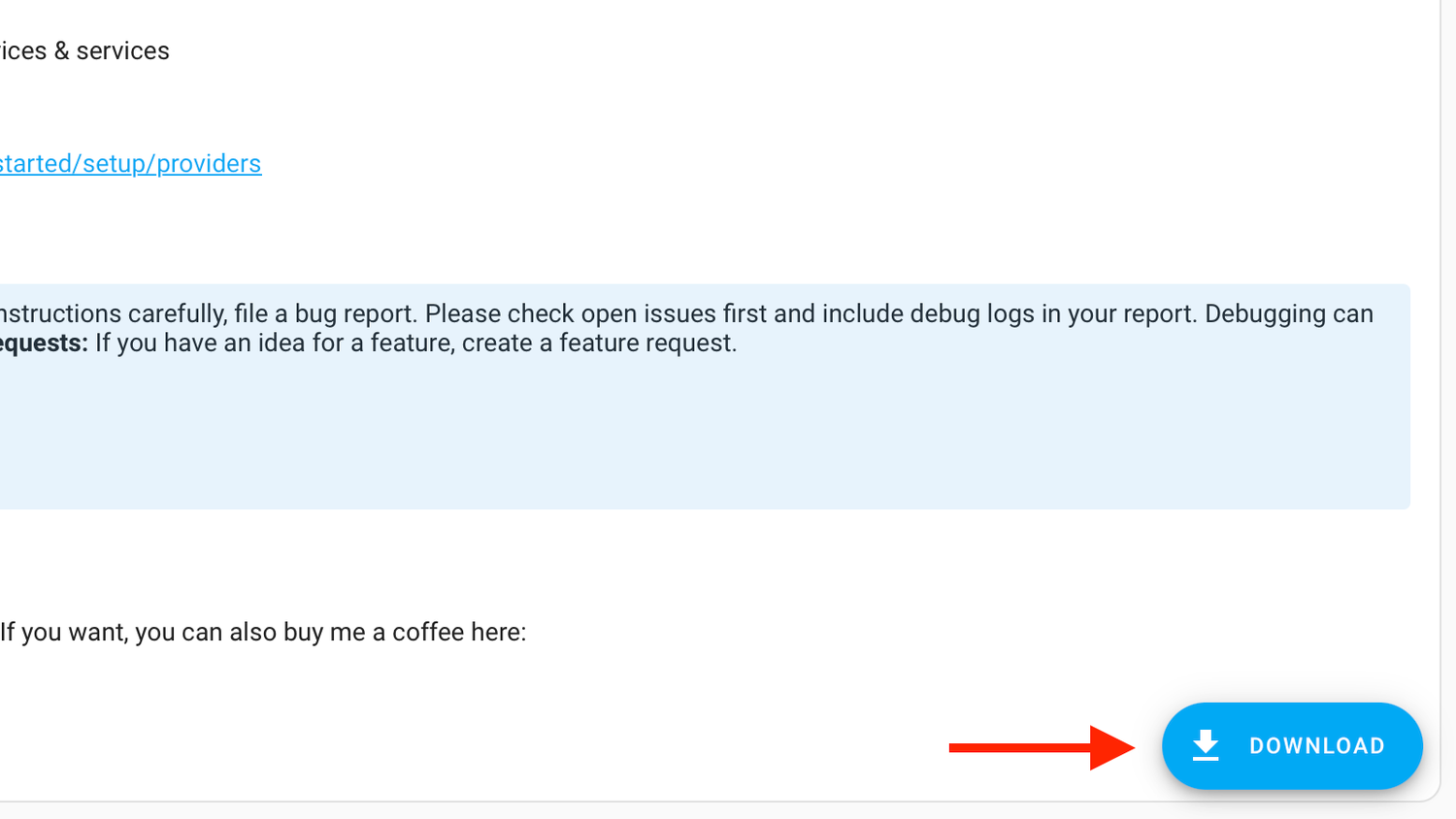 Download button for LLM Vision add-on in HACS in Home Assistant.