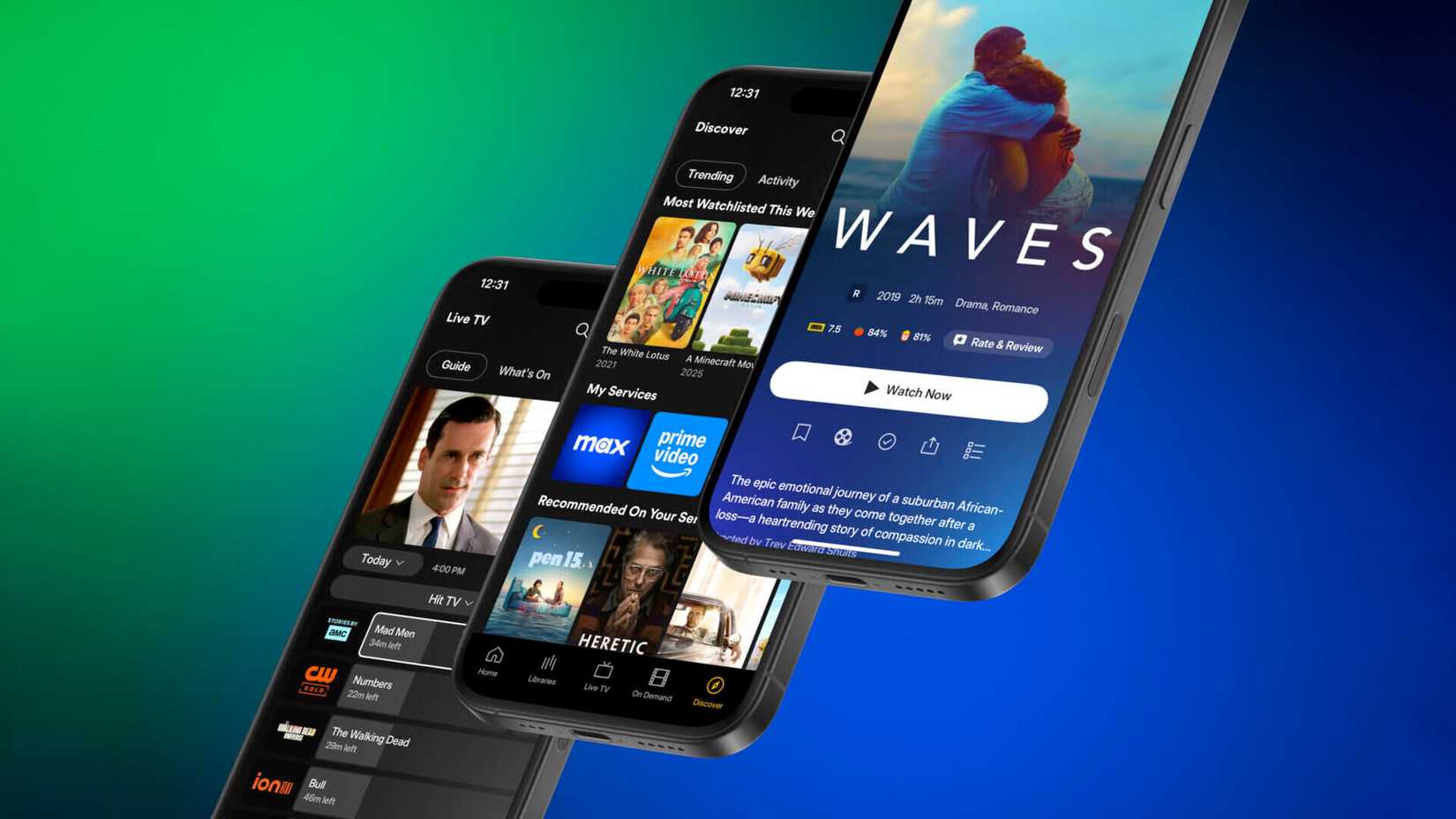 Screenshots of the new Plex app on an iPhone.
