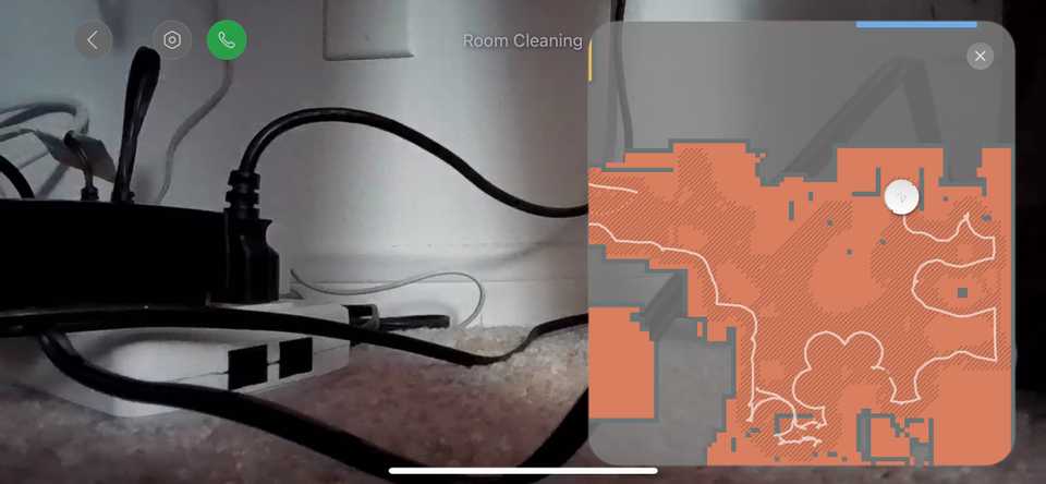 在 Roborock 应用程序中使用画中画地图进行远程查看。