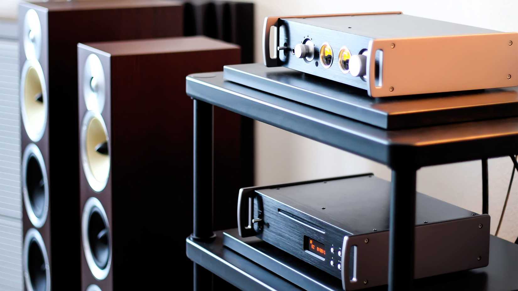 High Fidelity audio system setup.