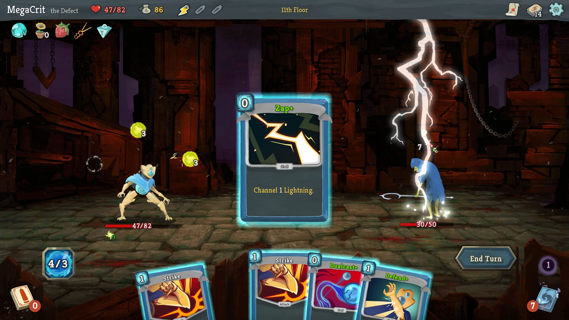 Slay the Spire official Steam screenshot showing card attack gameplay.