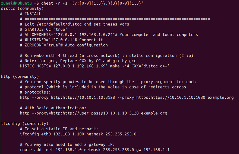 Command Line Reg Exp Example How to Get a Cheatsheet for Any Command in the Linux Terminal