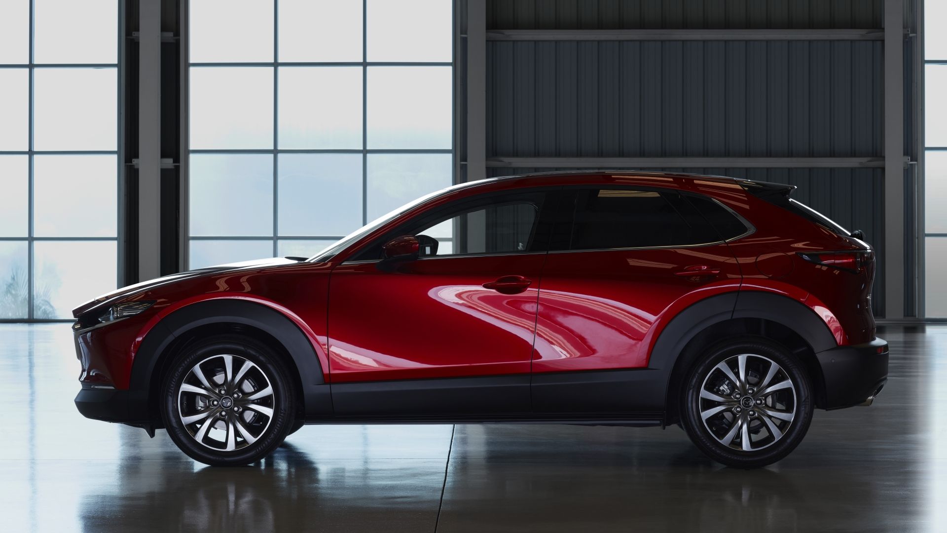 Side profile of a 2023 Mazda CX-30 