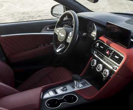 Interior shot of the dashboard in a 2025 Genesis G70