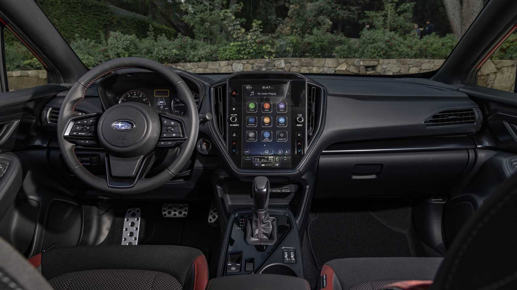 Interior shot of the dashboard in a 2024 Subaru Impreza RS