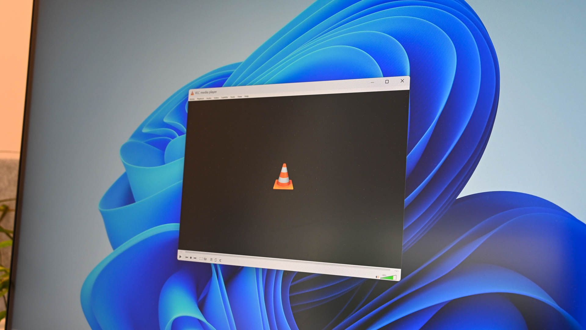 VLC Media Player aberto no Windows 11. 