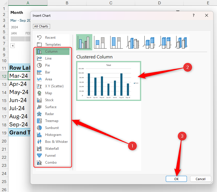 Chart Filtering How to Create a Timeline Filter in Excel