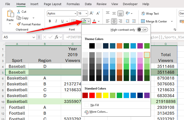 Spilled Array How to Format a Spilled Array in Excel