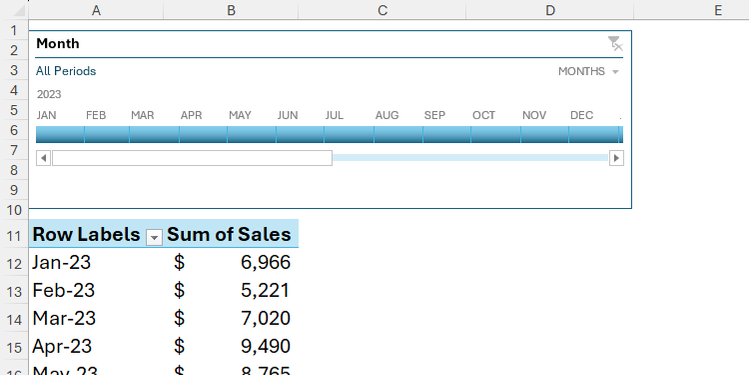 How to Create a Timeline Filter in Excel