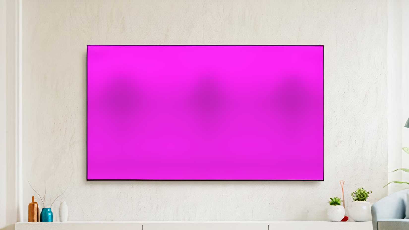 burn-in or image retention on a wall-mounted TV