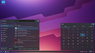 CachyOS Application Menu.