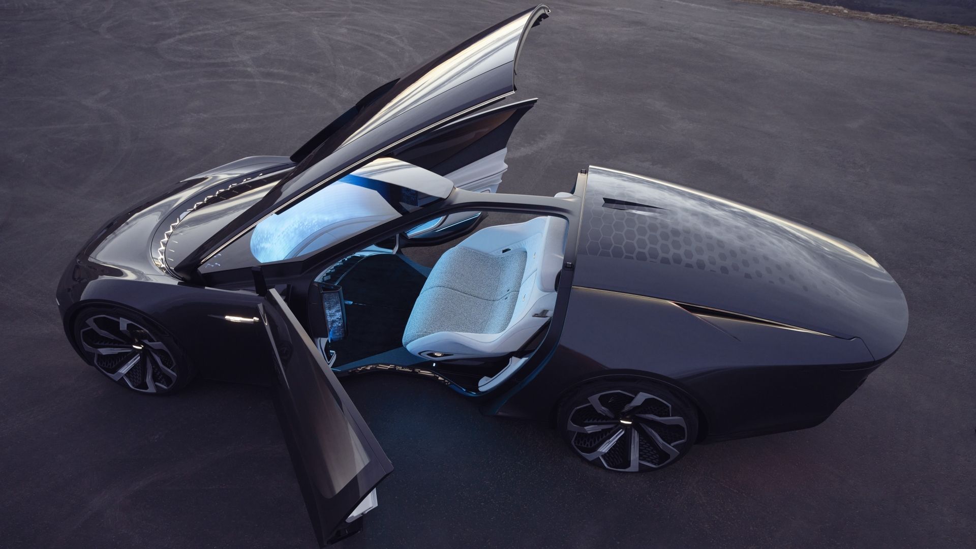 A top-down shot of the 2022 Cadillac InnerSpace